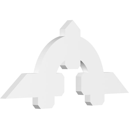 Ekena Millwork Ericson Architectural Grade PVC Gable Bracket, 48"W x 20"H x 2"D x 6"F, 10/12 Pitch GBP048X20X0206ERI00